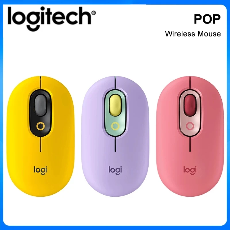 

Logitech POP Mouse Wireless Bluetooth Silent High Precision Optical Tracking Mice ipad Notebook Office Portable Cute Personality