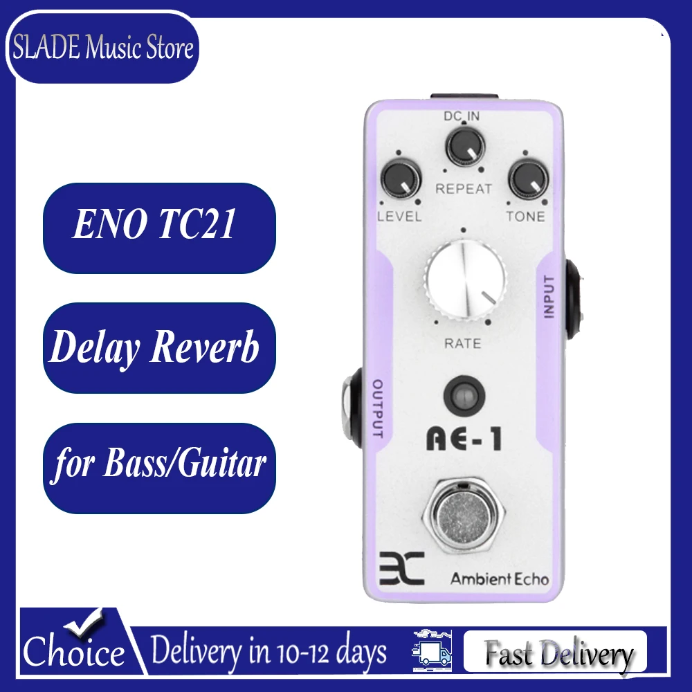 

SLADE Ambient Delay Reverb Pedal Premium Bass Guitar Overdrive Pedal Guitar Effect Pedal True Bypass Guitar Parts