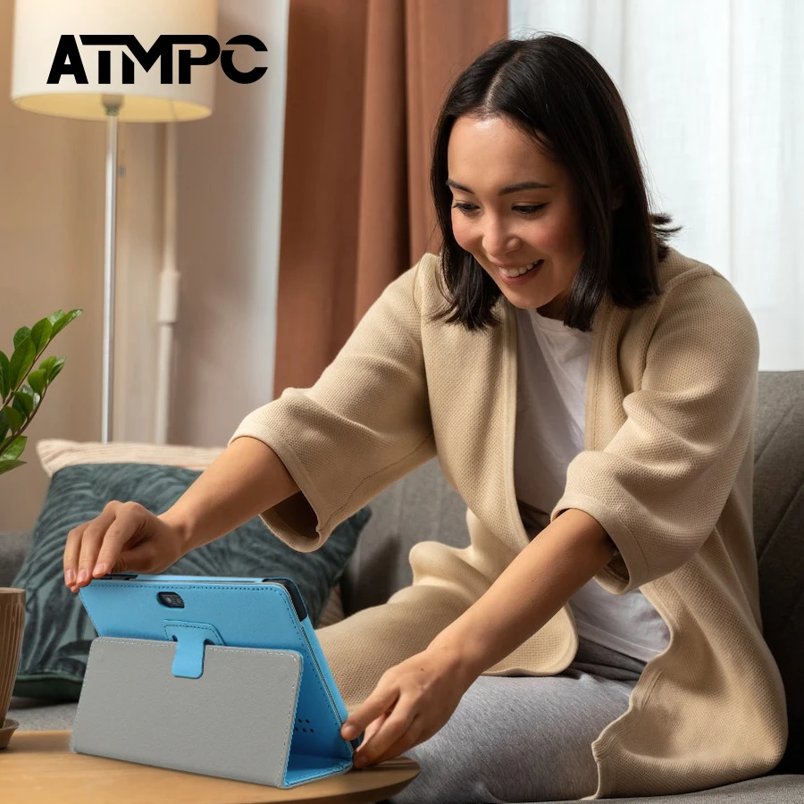 Tablet ATMPC da 7 pollici, Android 11, 3 GB di RAM+32 GB di ROM, Quad-Core, 3500 mAh, WIFI, BT 4.2, display IPS 1024*600, tablet con custodia magnetica