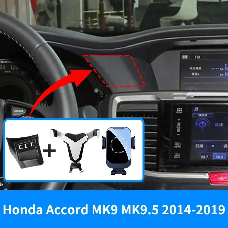 Suporte para telemóvel para Honda Accord MK9 MK9.5 2014-2016 2017 2018 2019, para fixar na grelha de ventilação, suporte para GPS, acessórios para aut