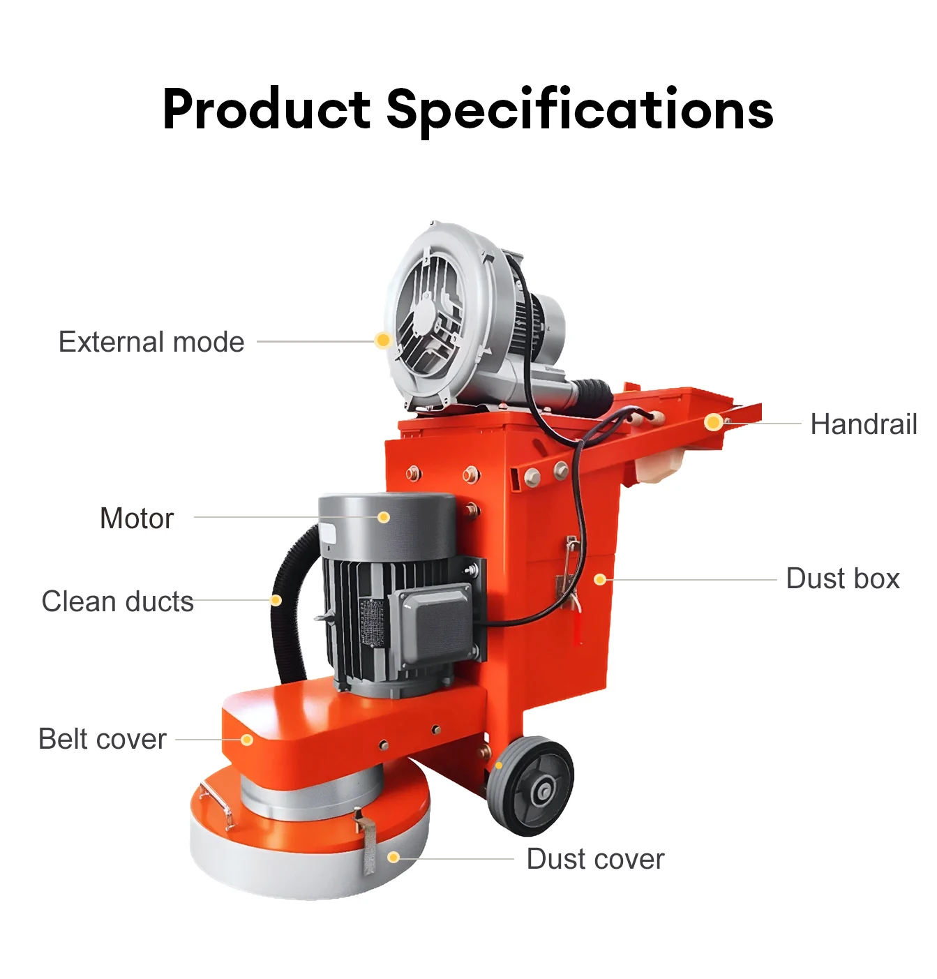 Industrial Heavy Duty Concrete Floor Grinder Cement Floor Polishing Grinding Machine
