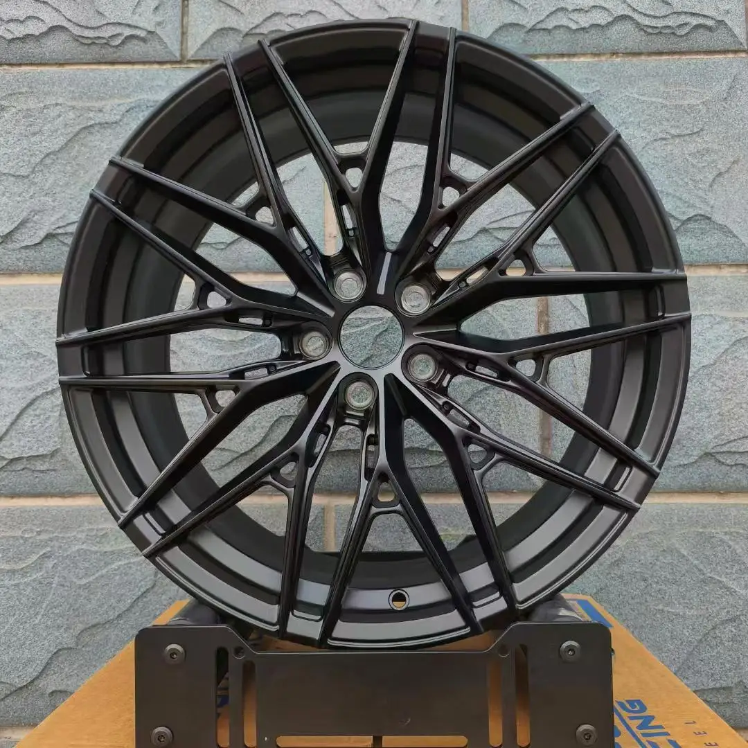 18 19 Inch Satin Black Powder Coating Multi-Spoke Full Casting Passenger Car Wheels