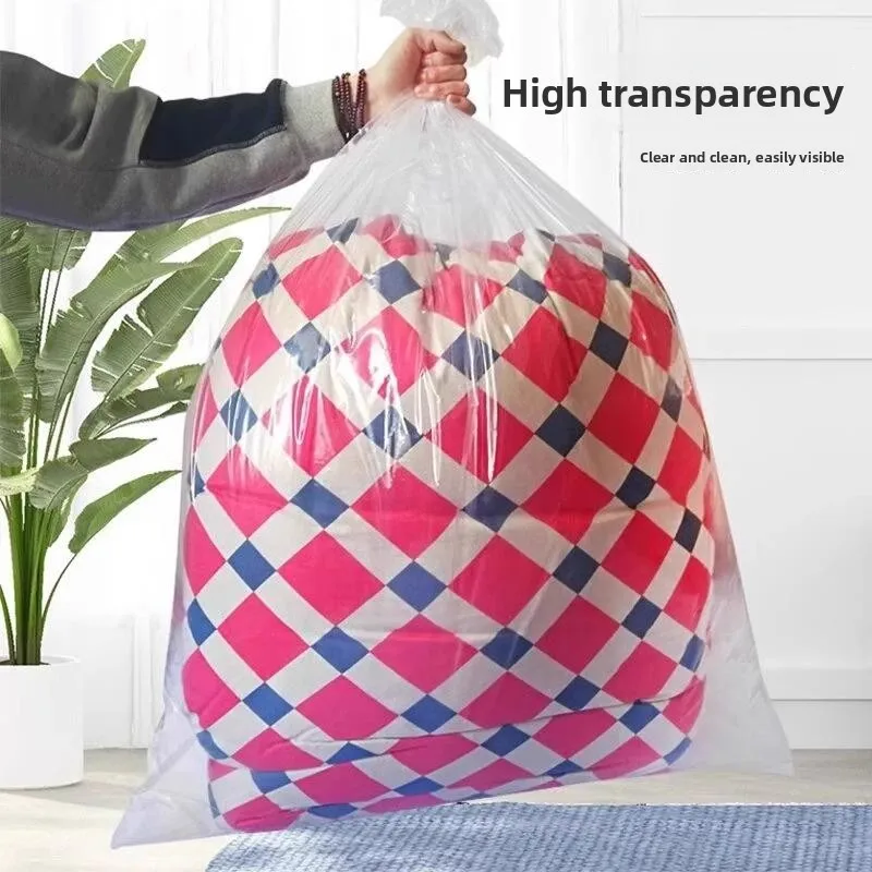 

Thickened Drawstring Storage Bag Set Plastic Transparent Large Capacity Quilt Clothes Organizer Packing Dustproof Bag