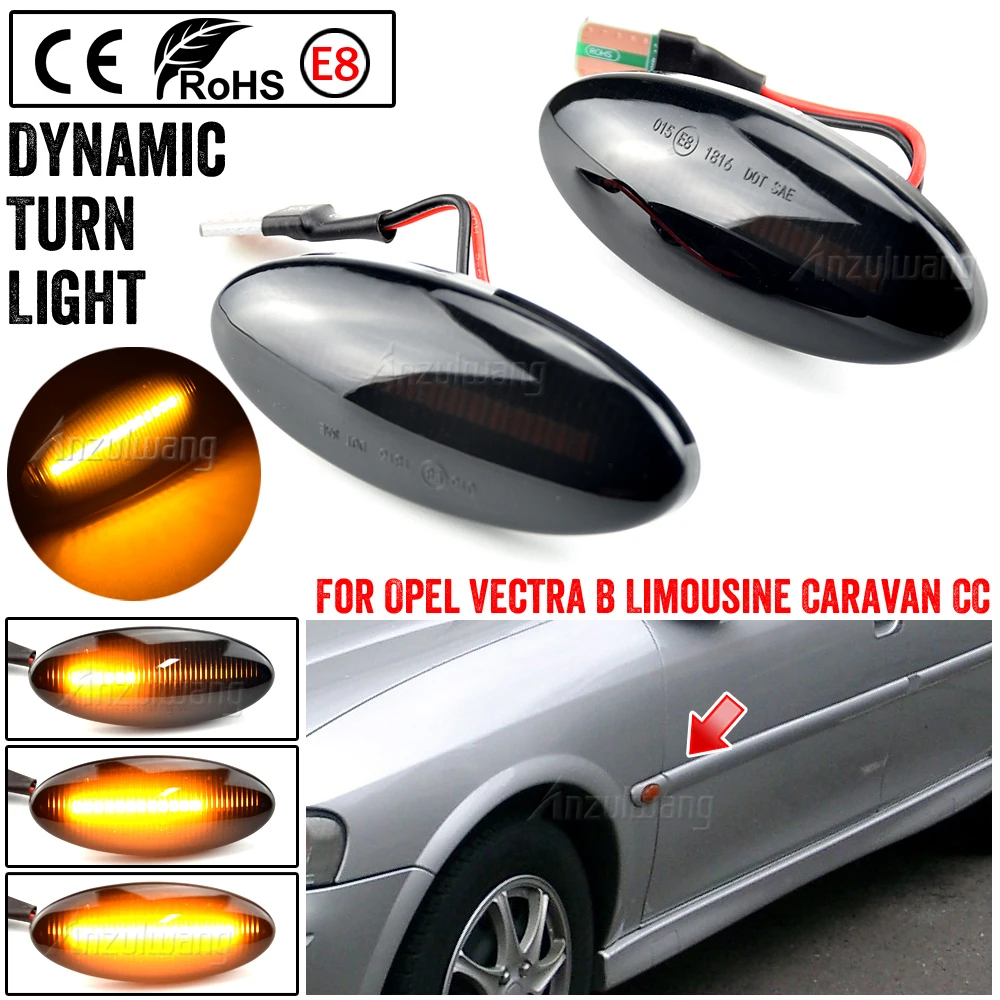 Dynamic Turn Signal Repeater Lamp Indicator LED Side Marker Light For Opel Vauxhall Vectra B MK1 1995 1996 1997 1998-2002