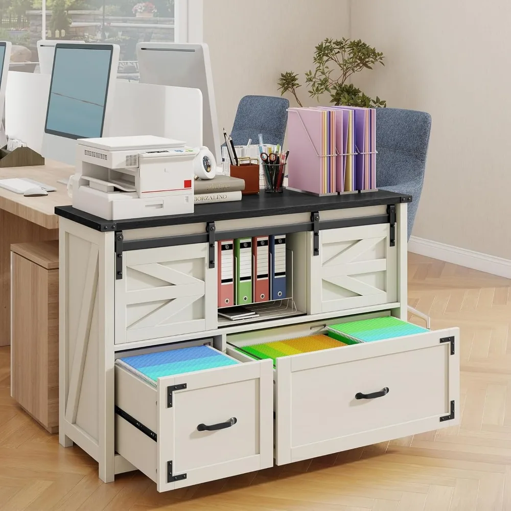 خزانة ملفات المزرعة مع درجين للمكتب المنزلي، وخزائن تخزين منظمة الملفات لتعليق الملفات حرف/قانوني/F4/A4 #3