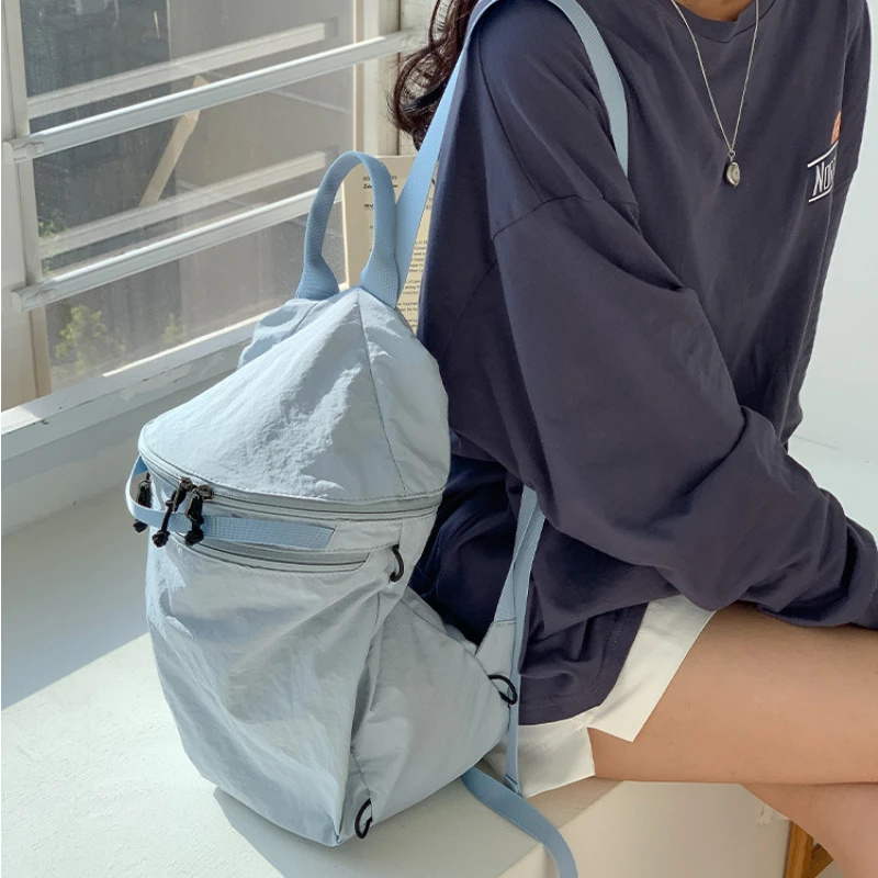 Zaino Casual in Nylon 2023 Summer Commuter Art stile semplice studente leggero e durevole Mochila Leisure Travel Trendy All-match