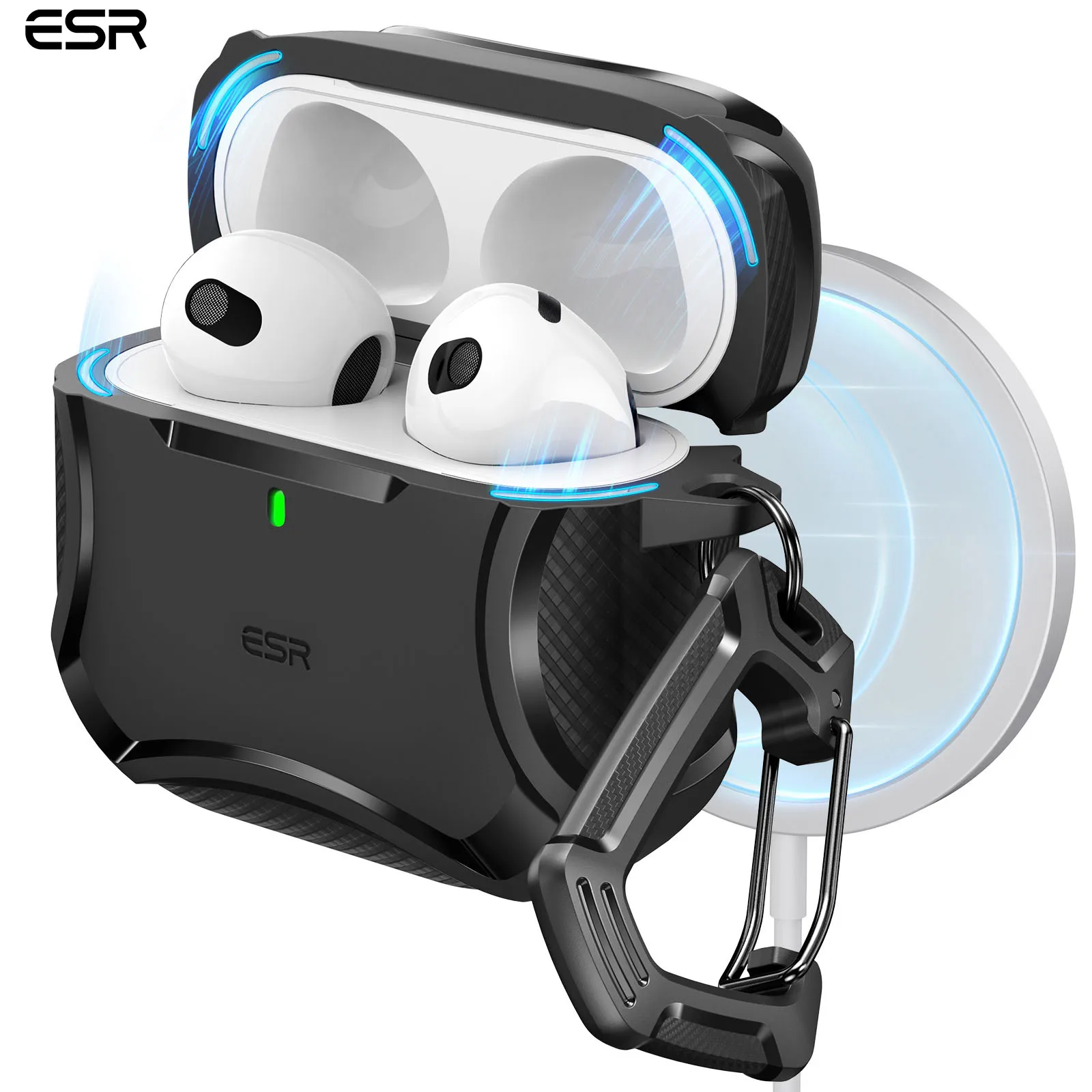 ESR for AirPods 4 Case (HaloLock) Compatible with Airpods Pro Case 2nd/1st Gen (2023/2022/2019) MagSafe Earphone Cover