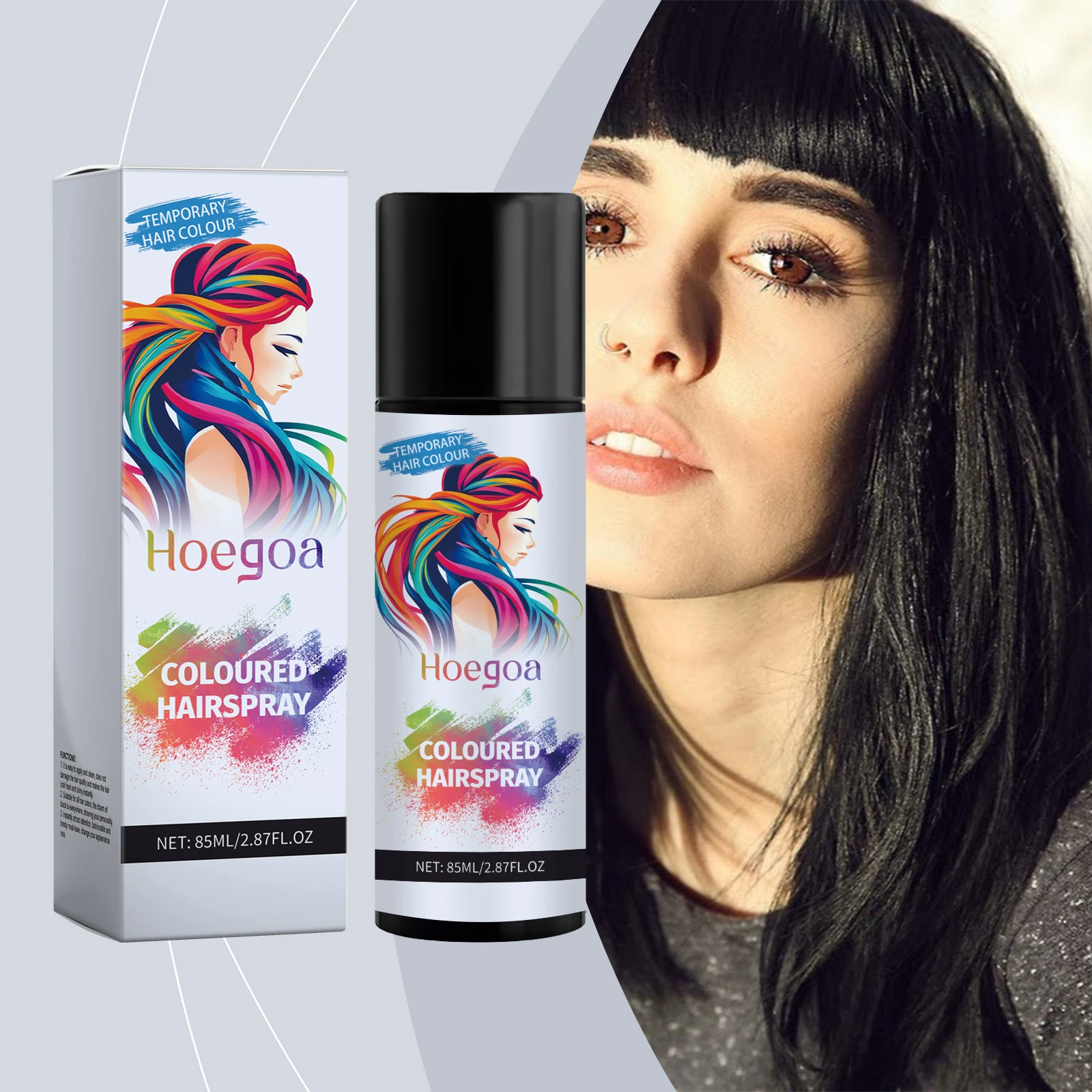 Temporary Hair Color Spray Instant Cover Grey White Hair Restore Black Hair Dye Nourish Roots Prevent Dryness Coloured Hairspray