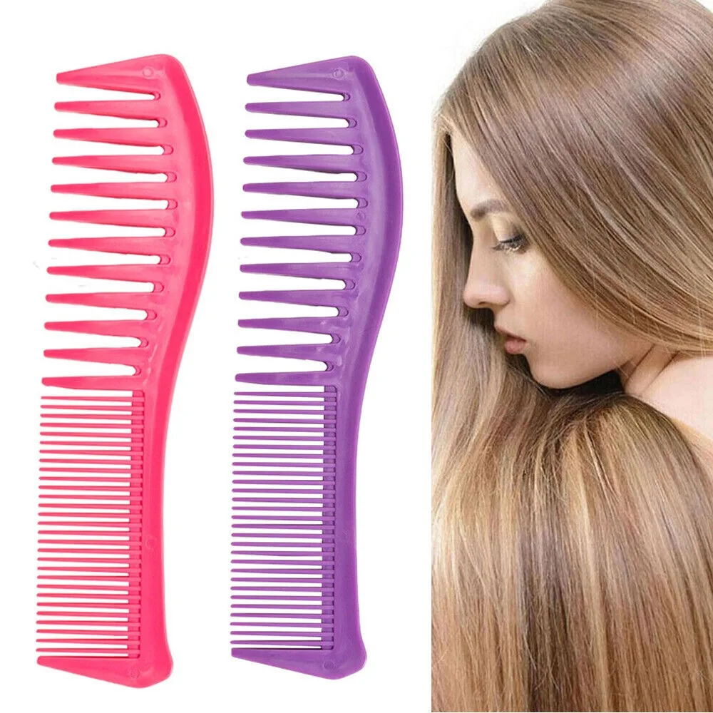 New PP Styling Comb Sparse and Dense Teeth Antistatic Hair Brush Double Head Hair Straightener