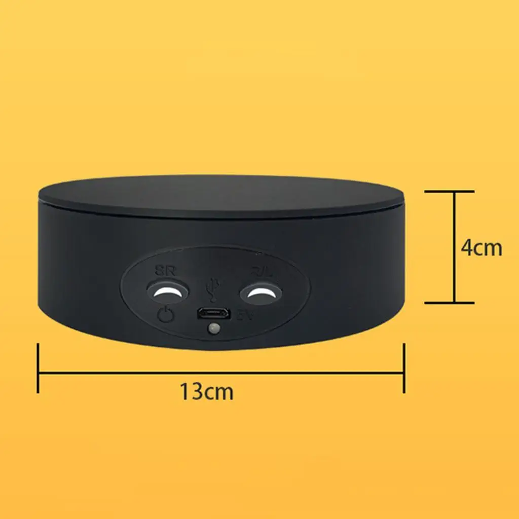 Electric Rotating Display USB Charging Turntable for Photography Show Stand Black