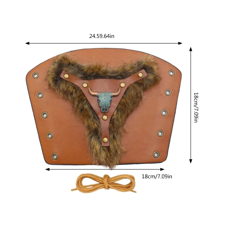 Pulsera guantelete peludo Edad Media perfecta para reuniones fiestas disfraces