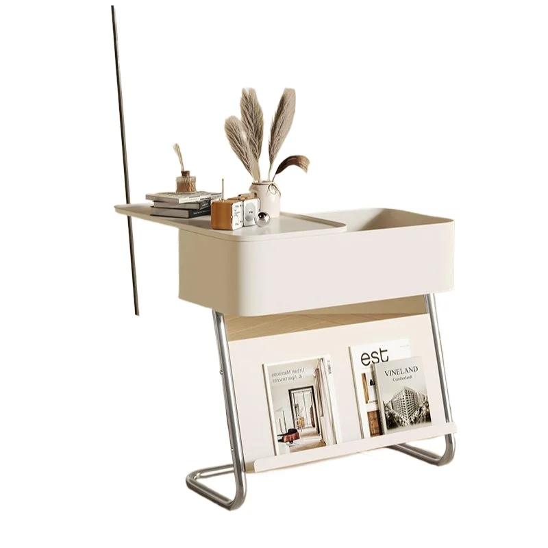 Sofa side table, second-hand cart, ins Internet celebrity cream-style small coffee table, bedside movable