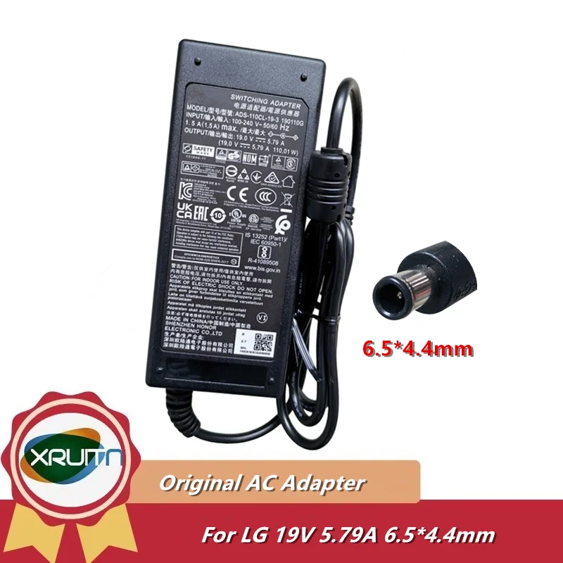 

Genuine ADS-110CL-19-3 190110G 19V 5.79A 110W 6.5x4.4mm AC Adapter For LG PF1500G 34UC98 34UC88 Monitor Power Supply Charger