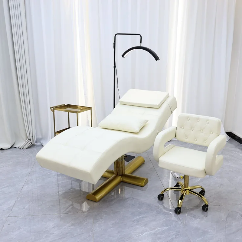 Best Selling Curve Wave Memory Foam Mattress Beauty Salon Special Beauty Bed Adjustable Height Eyelash Bed