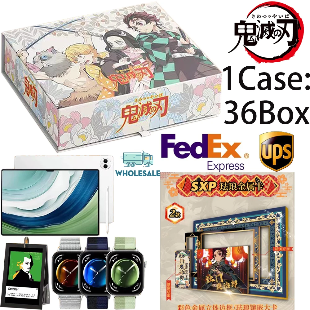 Groothandel Nieuwe Case Demon Slayer Collectiekaarten Tanjirou Kamado Nezuko Karaktercollectiekaarten Speelgoed Cadeau Anime Ruilkaarten