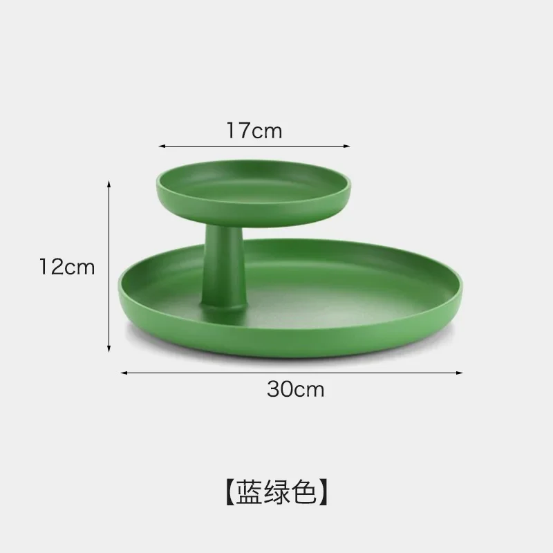 Assiette à fruits rotative Double couche, assiette à fruits créative de bureau, plateau romantique de dîner nacré design