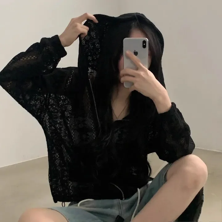 

Шикарные жаккардовые кружевные пальто с капюшоном, женские осенние новые куртки с длинными рукавами и завязками на подоле, однотонные повседневные топы