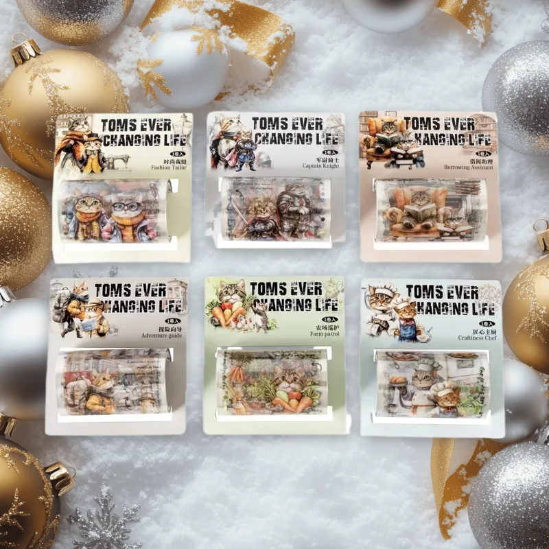 1Roll/2Roll Slow Motion Street View Series Small Scene Making Sticker Pack: 6 Styles for Landscape Decoration