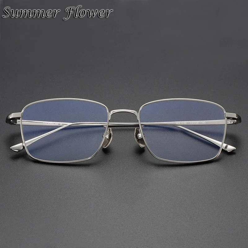 Men Glasses Super Quality Eyewear Pure Titanium Square Shape Frame Male Myopia Presbyopia Farsight Lenses Glasses Minus