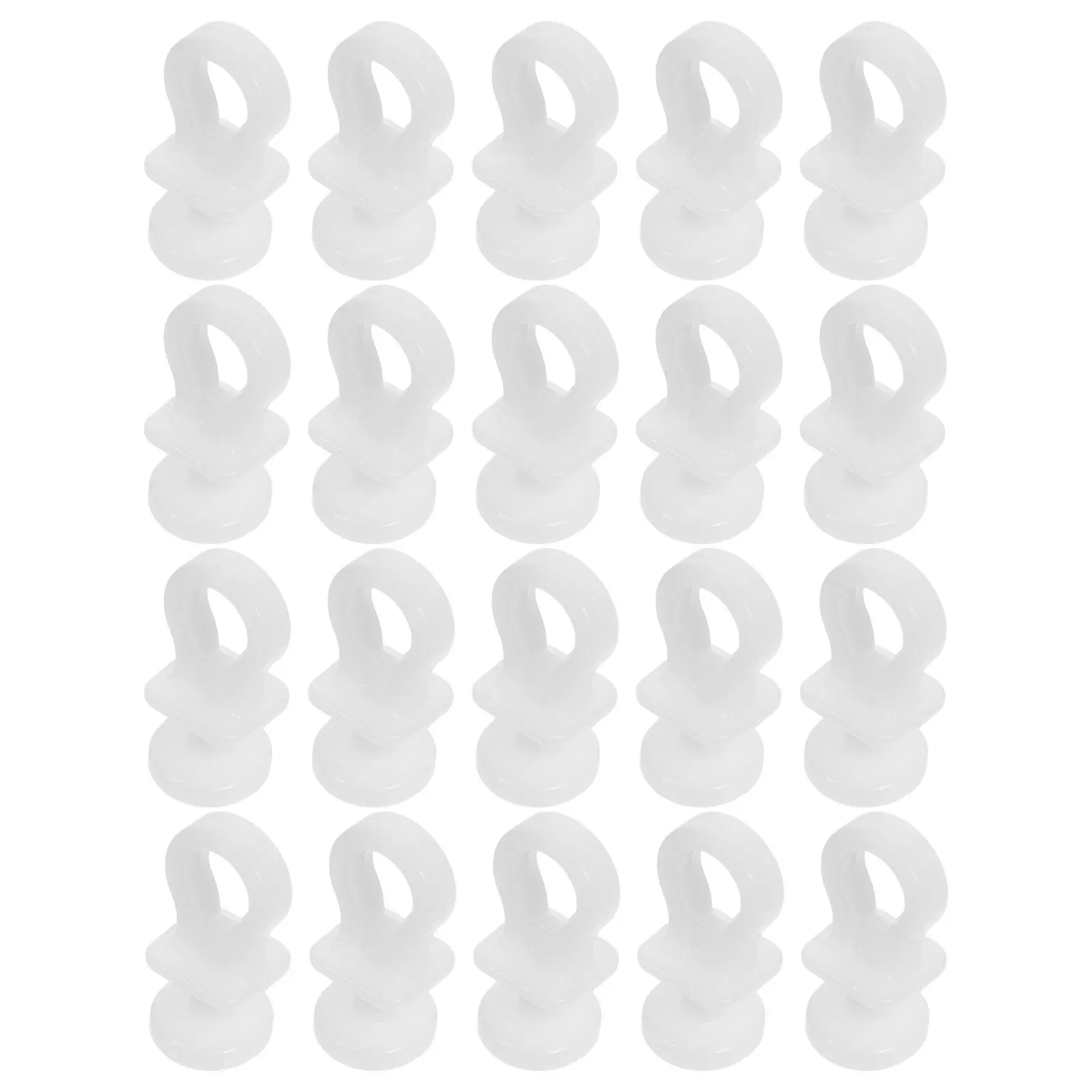 

100Pcs Curtain Track Glider Hooks Plastic White for Smooth Glide Bathroom Shower Window Drapes Sliding Rollers Track Slider