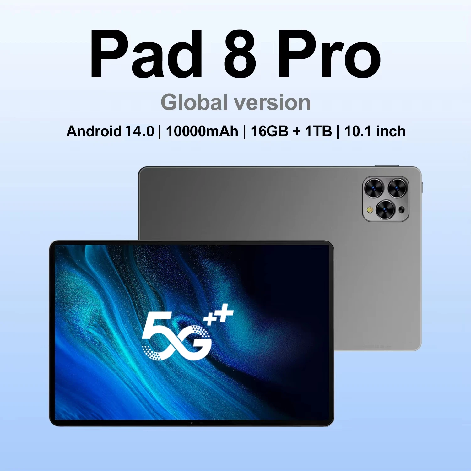 2025 Original Pad 8 Pro Tablet 10,1 pulgadas Android 14 Global Snapdragon 888 16GB + 1024GB 10000mah 5G Dual SIM WIFI HD pantalla completa