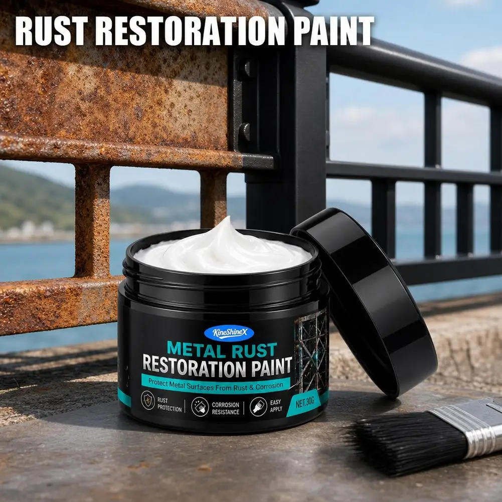 Car Rust Restoration Paste for Chrome Parts of Auto Rust & Fading on Car Wheels Water Resistant Long Lasting for Renew Oxidized