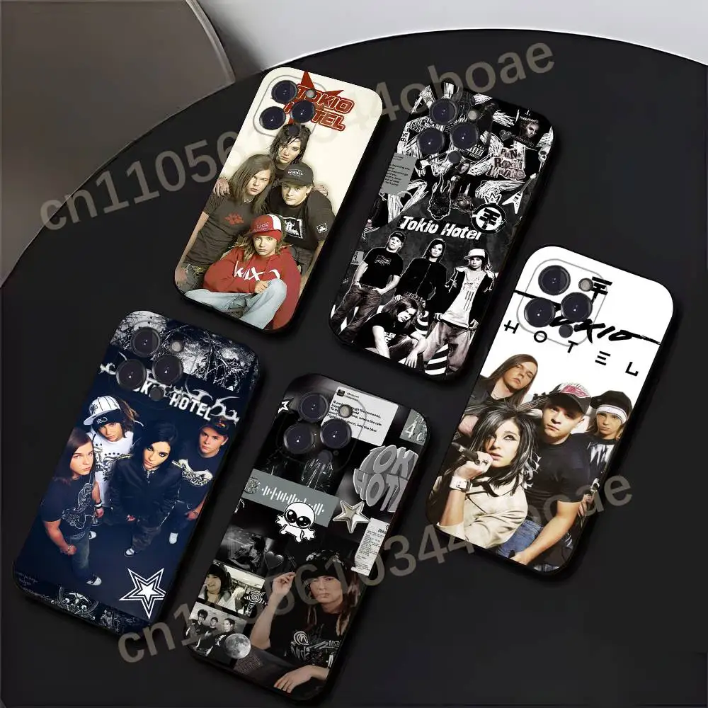 

T-Tokio H-Hotel Band Phone Case For iPhone 17,16,15,14,13,12,11,Pro,Max,Plus Soft Black Cover