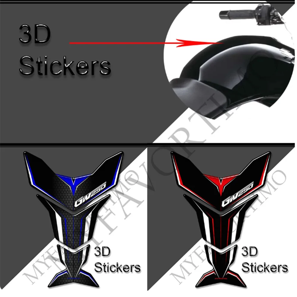 

Motorcycle Stickers Decals For Suzuki Inazuma GW250 GW 250 Tank Pad Side Grips Gas Fuel Oil Kit Knee Protection