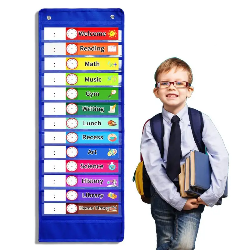 

Daily Schedule Chart Daily Schedule Teaching Scheduling Pocket Chart Education Scheduling Chart For School Office Home School