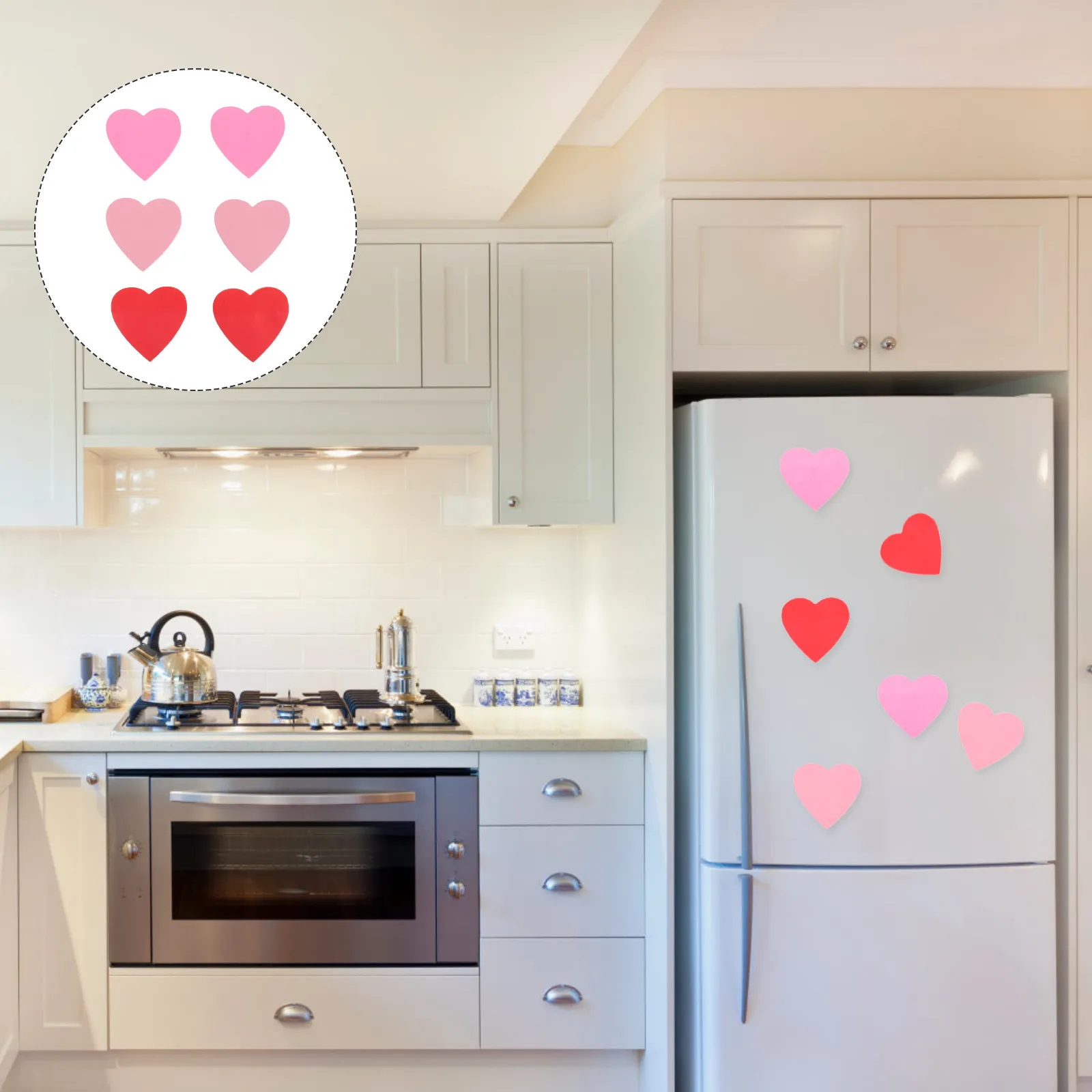 

6Pcs Heart Shaped Sticky Memo Pads Lovely Self Adhesive Note Pads for Office School Home Use Portable Lightweight Creative