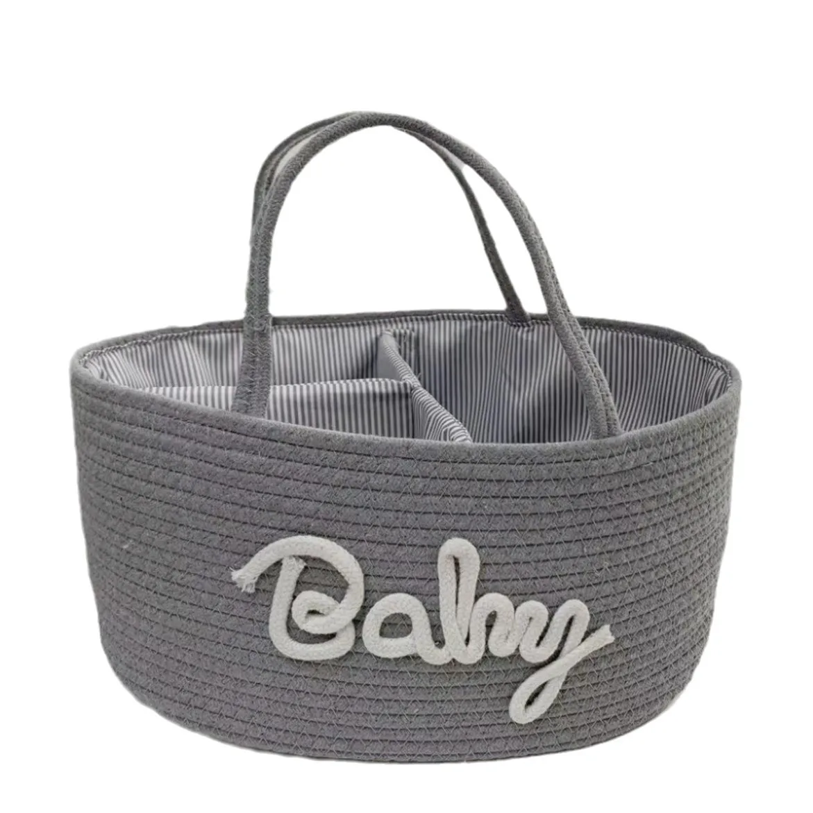 Multi functional travel portable mommy bag, cotton rope, hand-held diaper storage bag, baby diaper storage basket