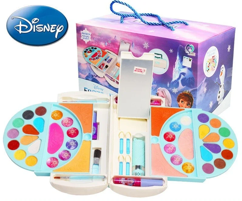 Disney Meisjes Prinses Frozen Elsa Anna Echte Koffer Case Make-Up Set Met Originele Doos Cartoon Beauty Mode Doen Alsof Speelgoed