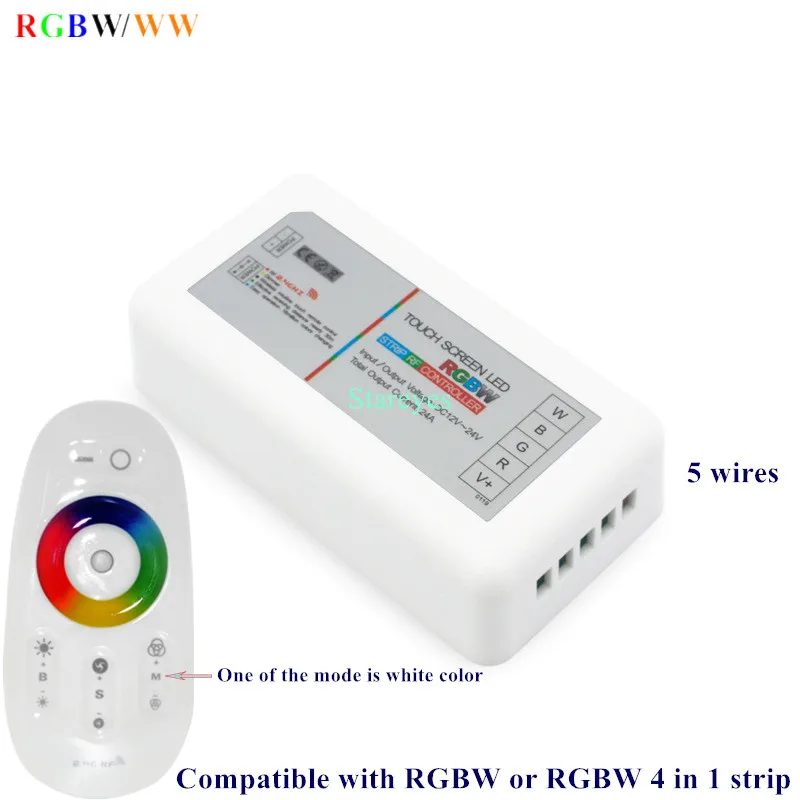 Mando a distancia RF de 2,4G con pantalla táctil, regulador de color único, receptor inalámbrico de tira RGBCCT, RGBW, CCT, RGB, 2,4G