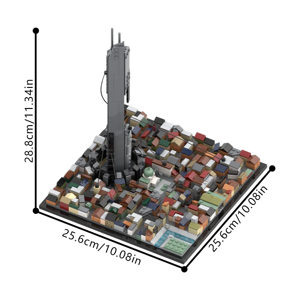 Gobricks MOC ゲームシーンスカイラインハーフライフ 2 シティ 17 ビルディングブロックモデル建築レンガ組み立ておもちゃ子供のためのギフト
