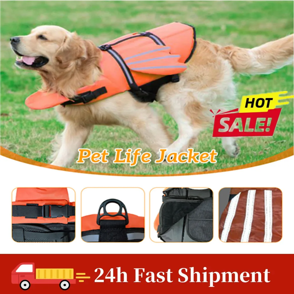 

Dog Life Jacket New Reflective Outdoor Dog Clothes Pet Swimsuit Angel Wings Dog Life Jacket Summer Clothes Dog Clothes New