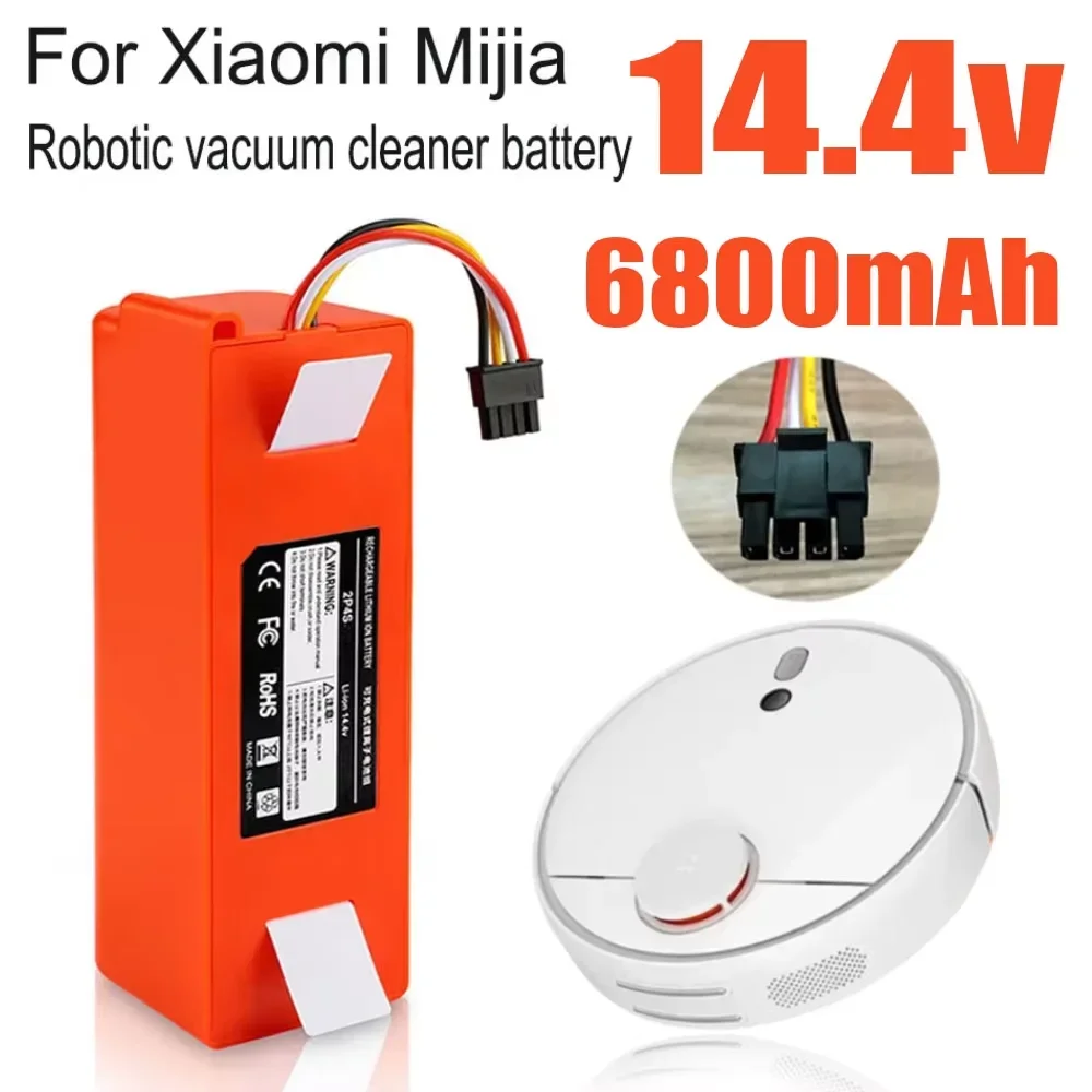 

6800mAh 14.4V Li-ion Battery Vacuum Cleaner accessories For Xiaomi Mijia1S Roborocks S50-55 S5 Max S6 S7 Sweeping Robot Battery