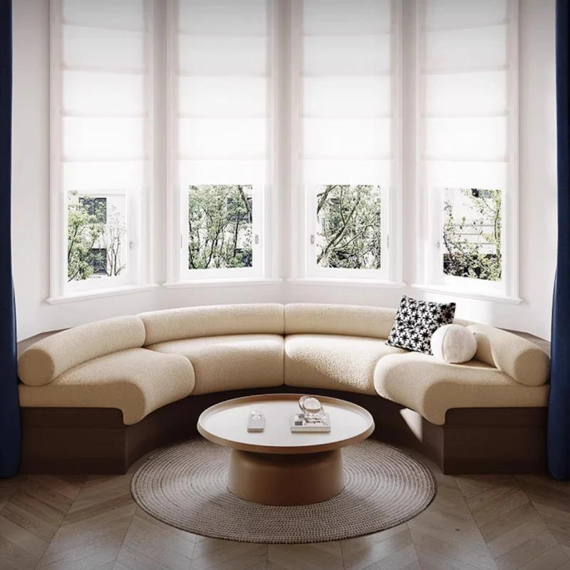 

Sofa living room Villa large flat high-end curved floor sofa