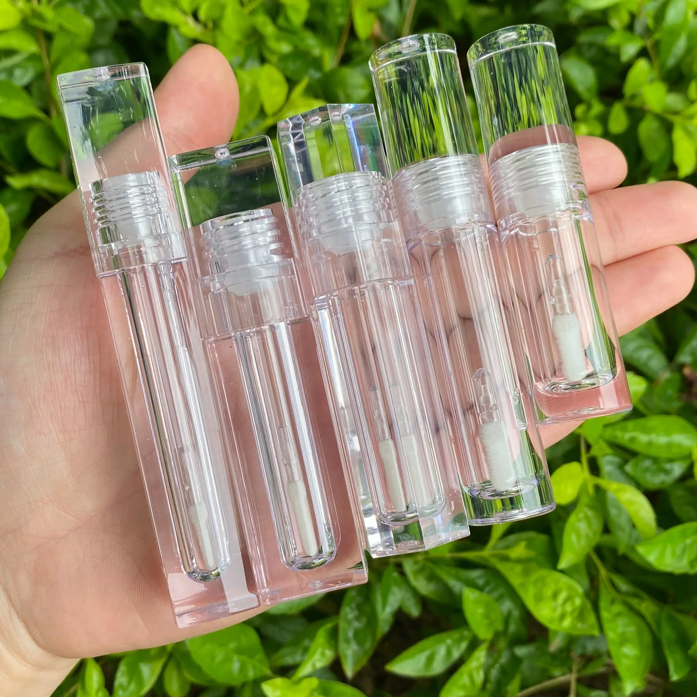 

transparent Empty Lip Gloss Tube full Clear Lip Balm Bottle Refillable Liquid Cosmetic Containers Lipstick lipgloss Container