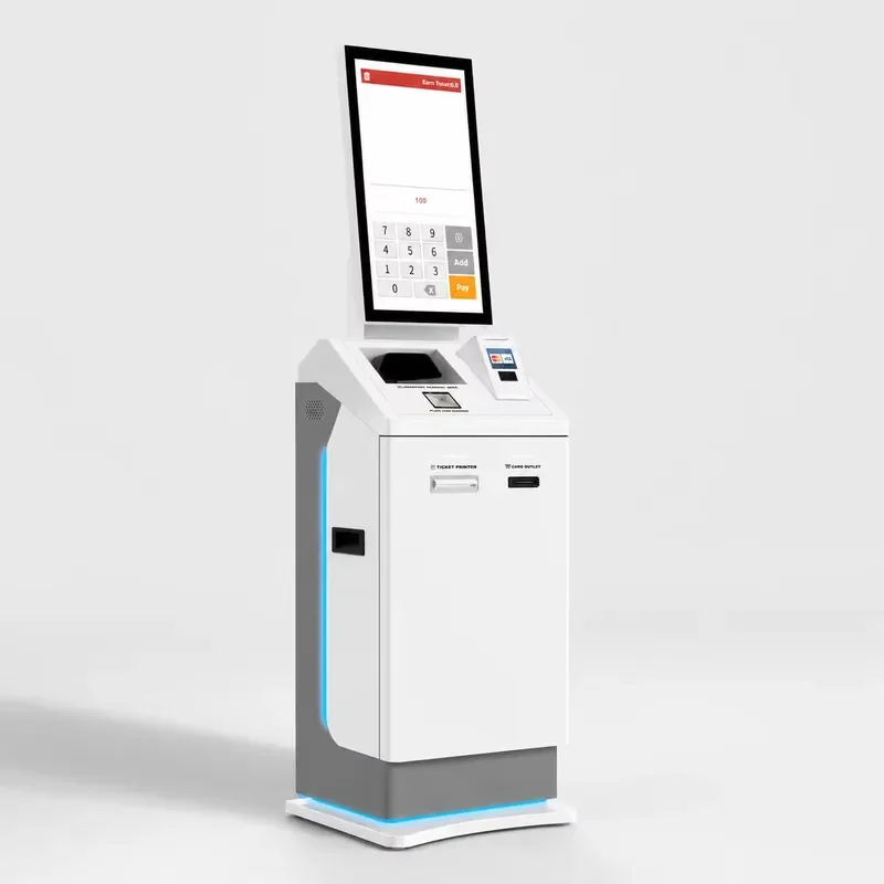 for KER OEM Hotel Check In Kiosk with Touch Screen Passport Reader Card Dispenser and SDK Integration