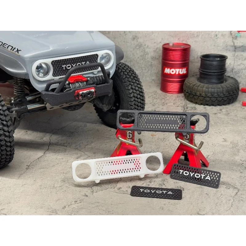 Upgrade Parts Realistic Custom Front Grille Mesh for VP VS4-10 Phoenix FJ40,Classic Style Radiator Cover for RC Crawler Truck