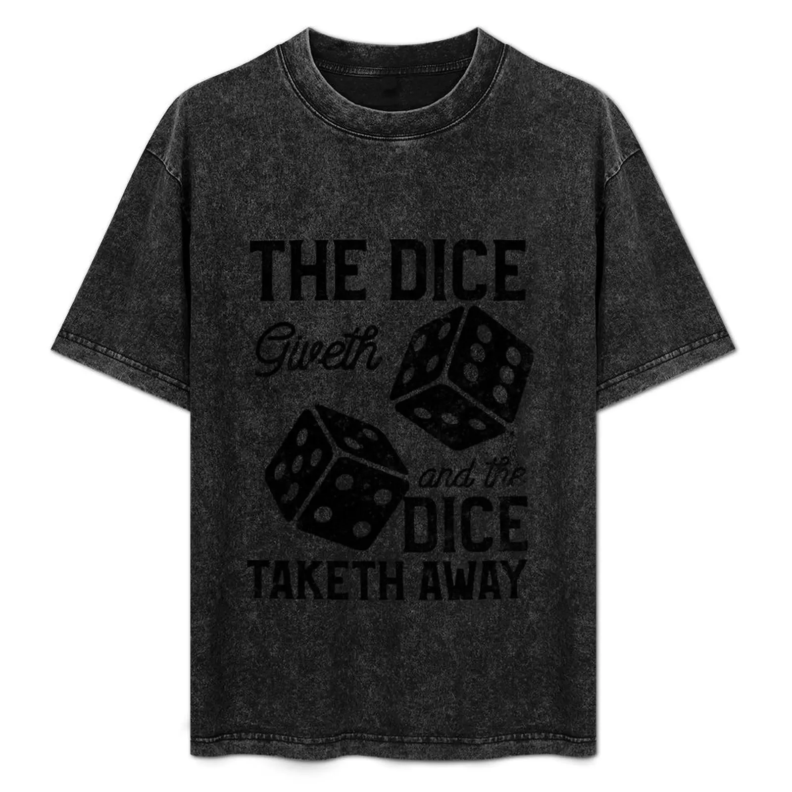 

The Dice Giveth and The Dice Taketh Away Gaming Nerd T-Shirt Breathable Gym Short Sleeve T-Shirt