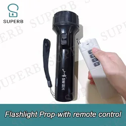 Superb escape room props smart flashlight create terrifying atmosphere by remote control to scary players Haunted house prop