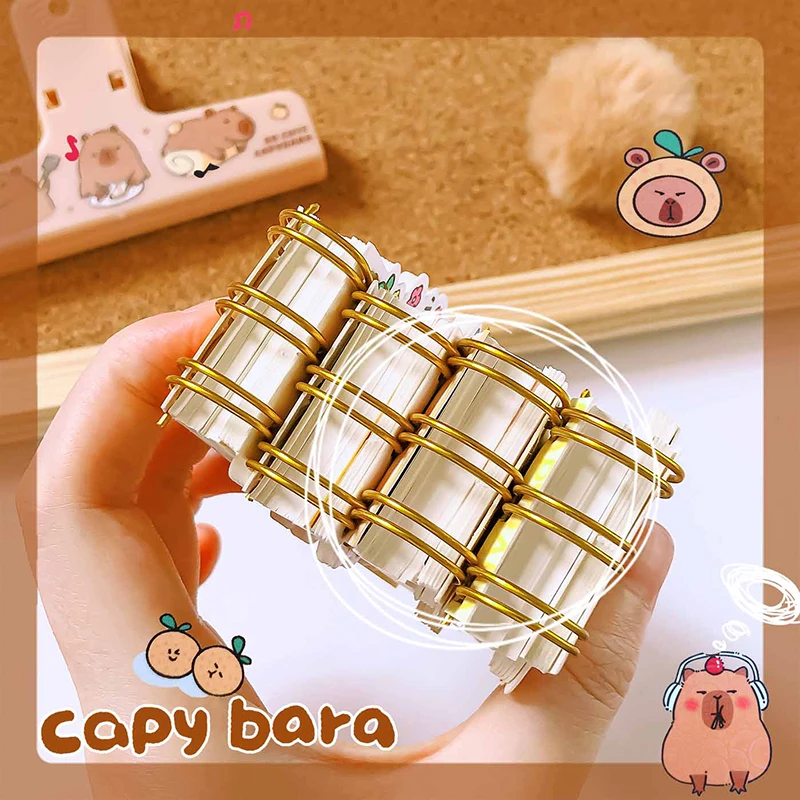 kawaii Stationery office accessories School supplies Capybara Portable Notebook Notepad For Daily Notes Pretty Stationery gift
