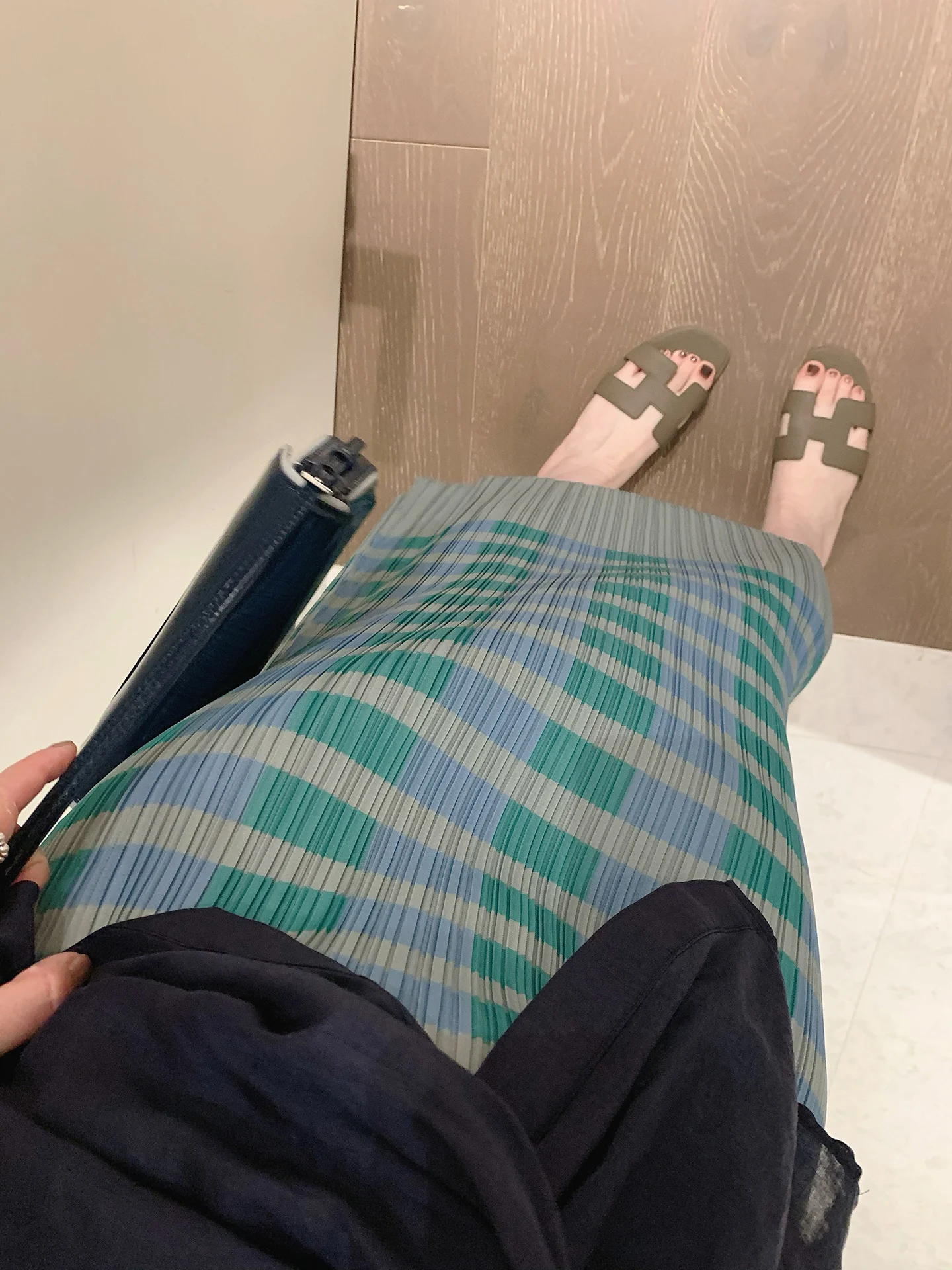 

Юбка Misslady в клетку с цветовыми блоками, женская, с эластичной талией, плиссированная, миди, визуально стройнящая, винтажная, летняя