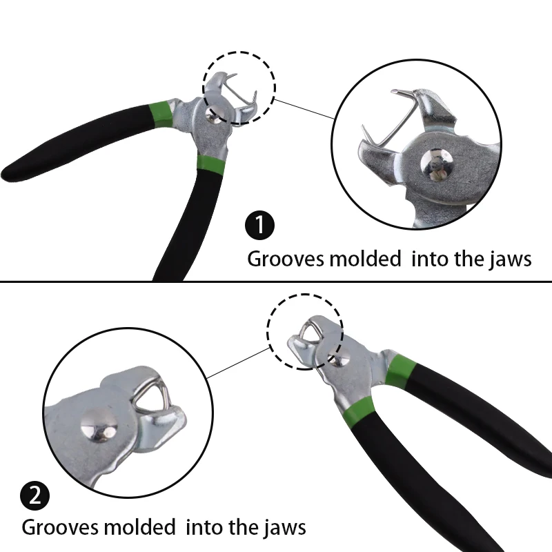 Hog Ring Pliers Kit with Rings Tool Set for Seat Cover Upholstery Durable