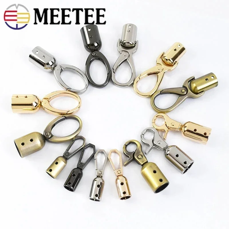 2/4/10 pezzi Meetee fibbie in metallo borsa maniglia cinghia cintura tappo gancio moschettone clip chiusura fibbia borsa gancio accessori hardware