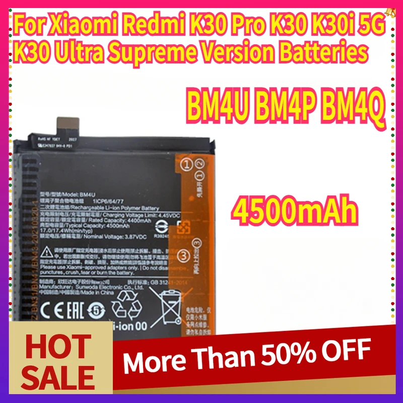 BM4U BM4P BM4Q Battery for Xiaomi Redmi K30 Pro K30 K30i 5G K30 Ultra Supreme Version Batteries