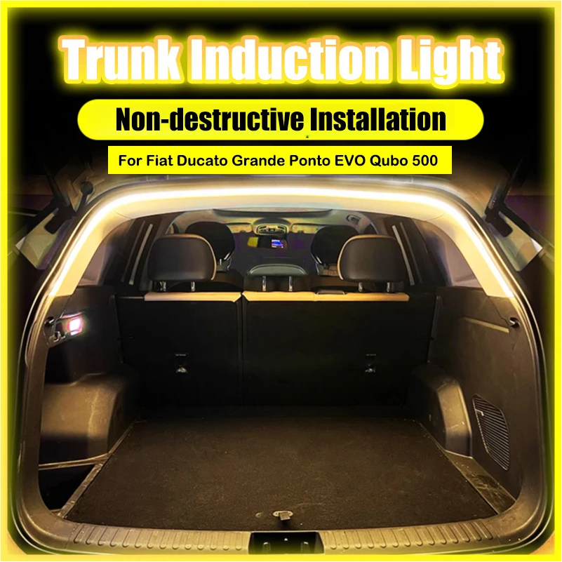 

For Fiat Ducato Grande Ponto EVO Trunk Ambient Light Strip Warm LED Hidden Install Non-Destructive Decorative Interior Light