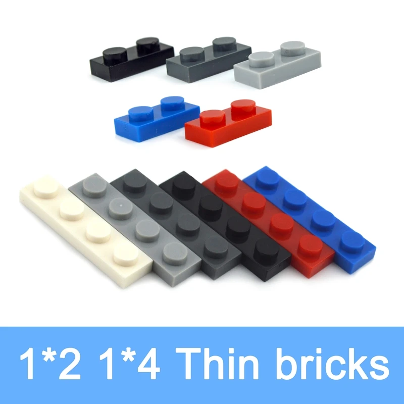 

1x2 1x4 Dots Thin Figures Bricks multiple color Educational Creative Size DIY Bulk Set Building Blocks Compatible Classic Parts