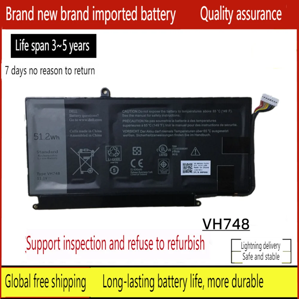 

New Laptop battery for DELL VH748 Inspiron 14-5439 V5460D 1308V 1308 1318 1518 1618 2328S 2306 2426 5460R 2526 2528S 2528R